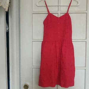 Superdry Red Cotton Summer Dress